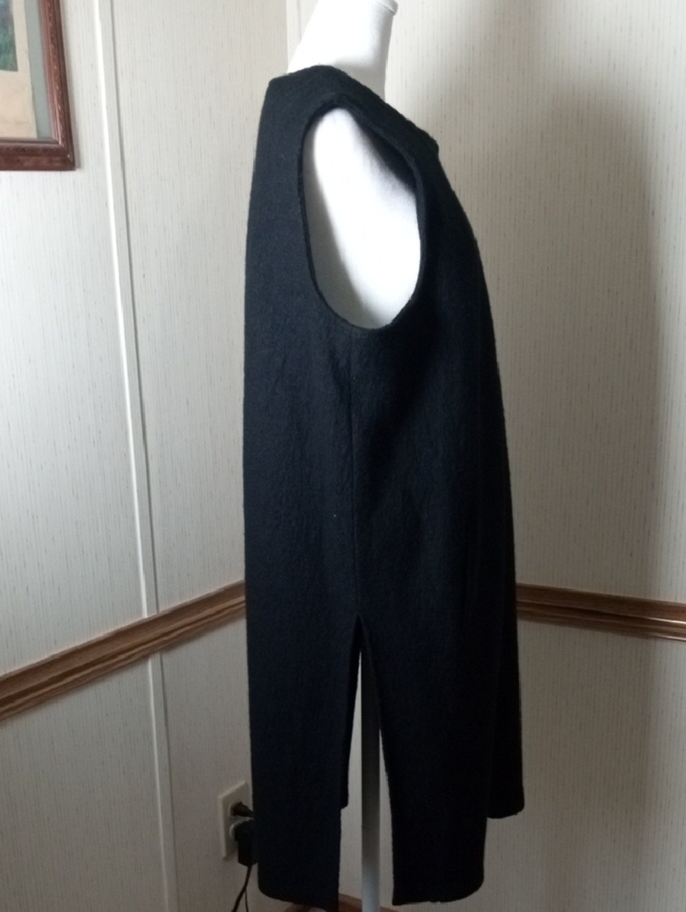 The White Company Black Wool Duster100% Wool Lagenlook, Cottage Core, Holidays - Picture 9 of 9